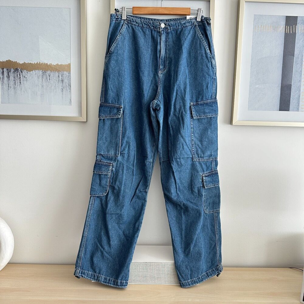 NEW ZARA Cargo Jeans Utility Size Large‎